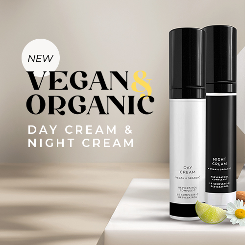 Vegan And Organic Skin Care, a luxurious, cruelty-free formula with Resveratrol Complex