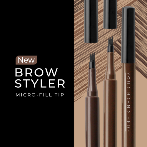 Brow Styler Pen, Recreate natural hair-like strokes, easy glide liquid ink, 8-hour water resistant formula
