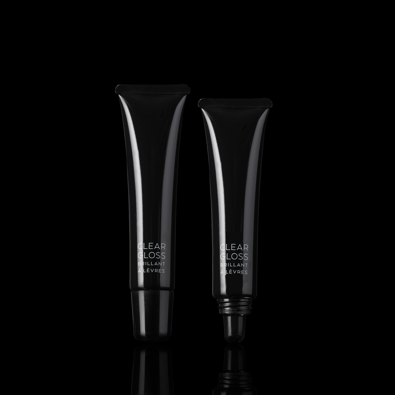 BLAK packaging clear lipgloss
