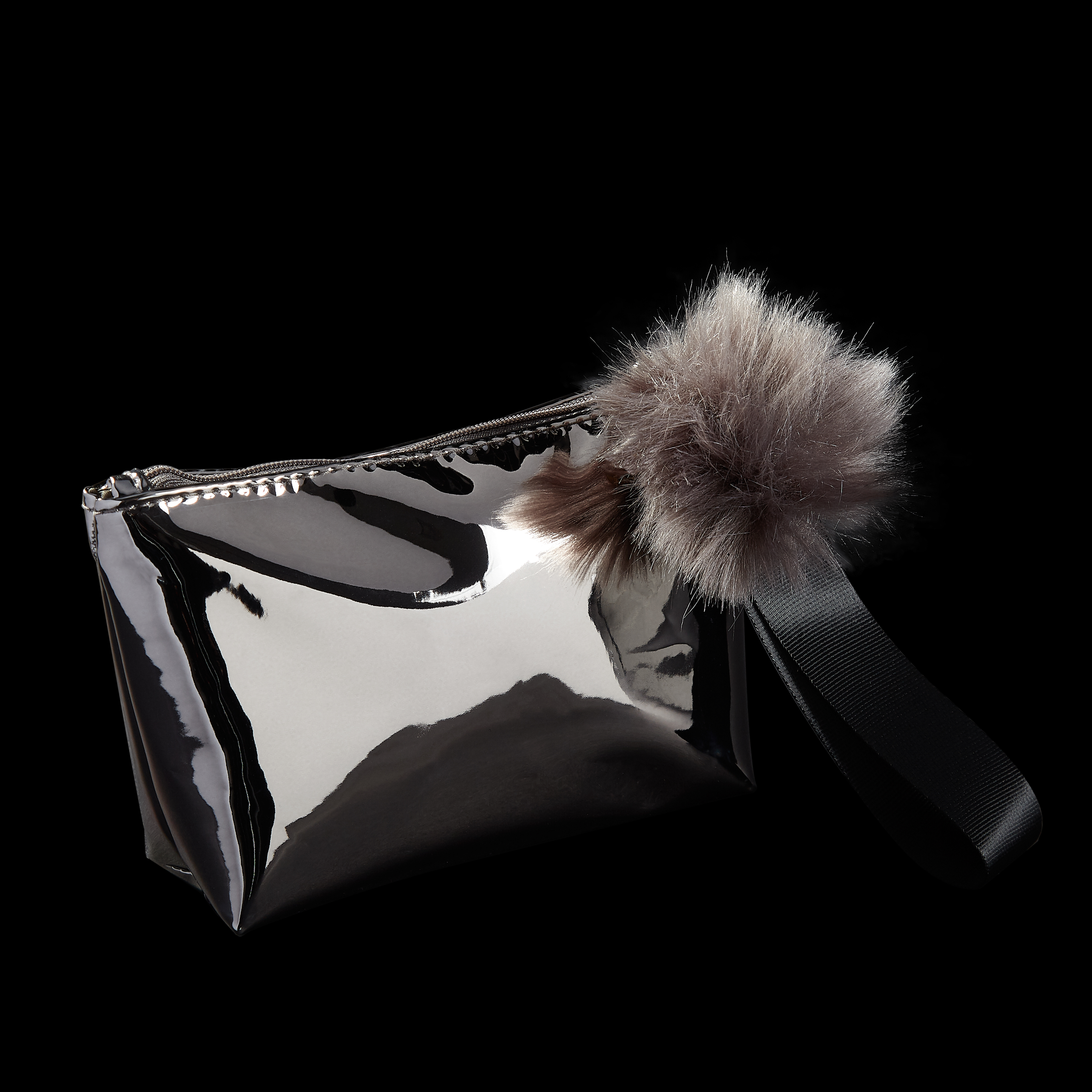 gReY Purse<BR>WITH POOF