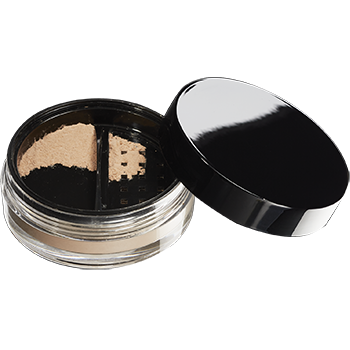 Loose mineral powder foundation, lasts all day, ideal for sensitive skin, slight sheen for a dewy look